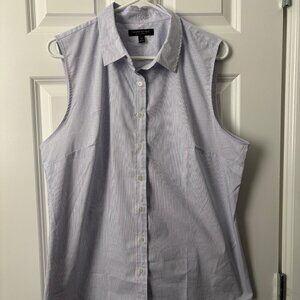 Banana Republic Riley Sleeveless Button Up Shirt, Size 16